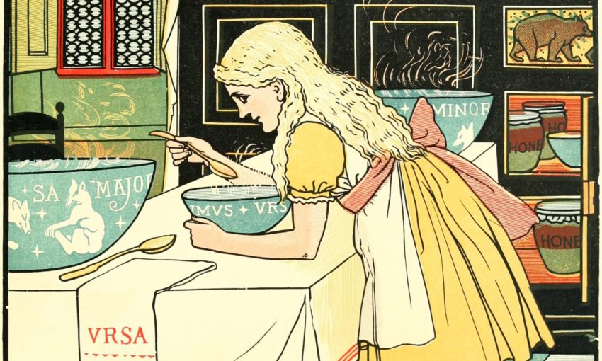 "Goldilocks Eating the Porridge" by Walter Crane (1873)